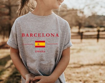 バルセロナ スペインTシャツ、ユース スペインシャツ、スペイン旅行