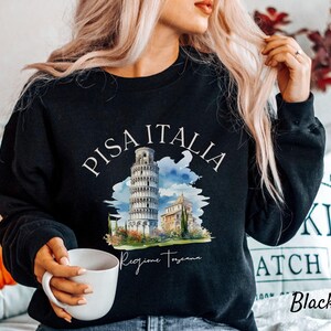 Pisa Italy Sweatshirt, Italian Sweater, Italy Lover Gift, Italy Trip Pullover, Unisex Heavy Blend Crewneck Sweatshirt