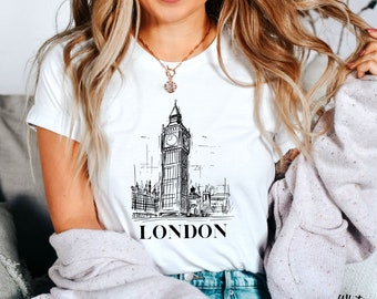London Shirt, London Rundhalsausschnitt, UK T-Shirt, London Geschenk, Unisex England T-Shirt