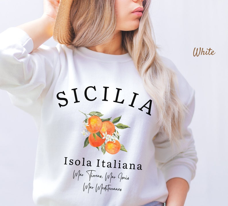 Italy Sweater Sicilia Island Italy Sweatshirt Sicily Etsy