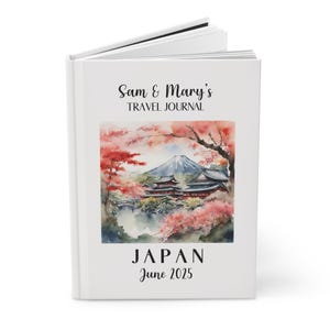 Custom Japan Travel Journal, Custom Japan Planner, Exploring Japan,  Vacation Notebook with Japanese Styled Travel Planner Hardcover