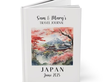 Custom Japan Travel Journal, Custom Japan Planner, Exploring Japan,  Vacation Notebook with Japanese Styled Travel Planner Hardcover