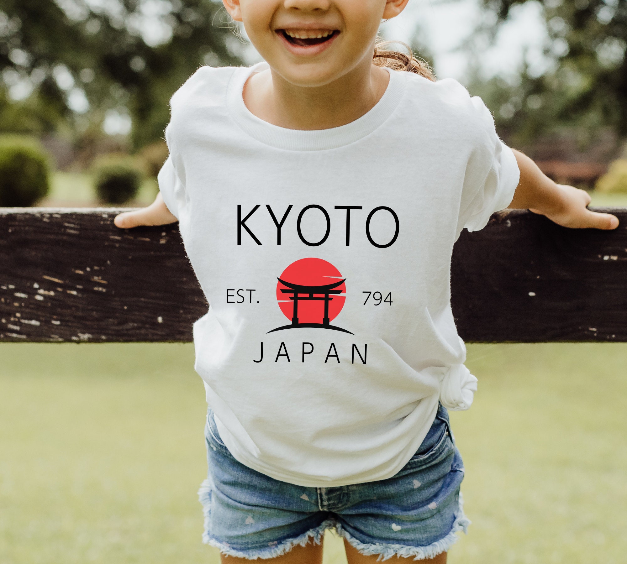 Kyoto Japan T Shirt, Travel Japan Shirt, Crewneck Kids Heavy