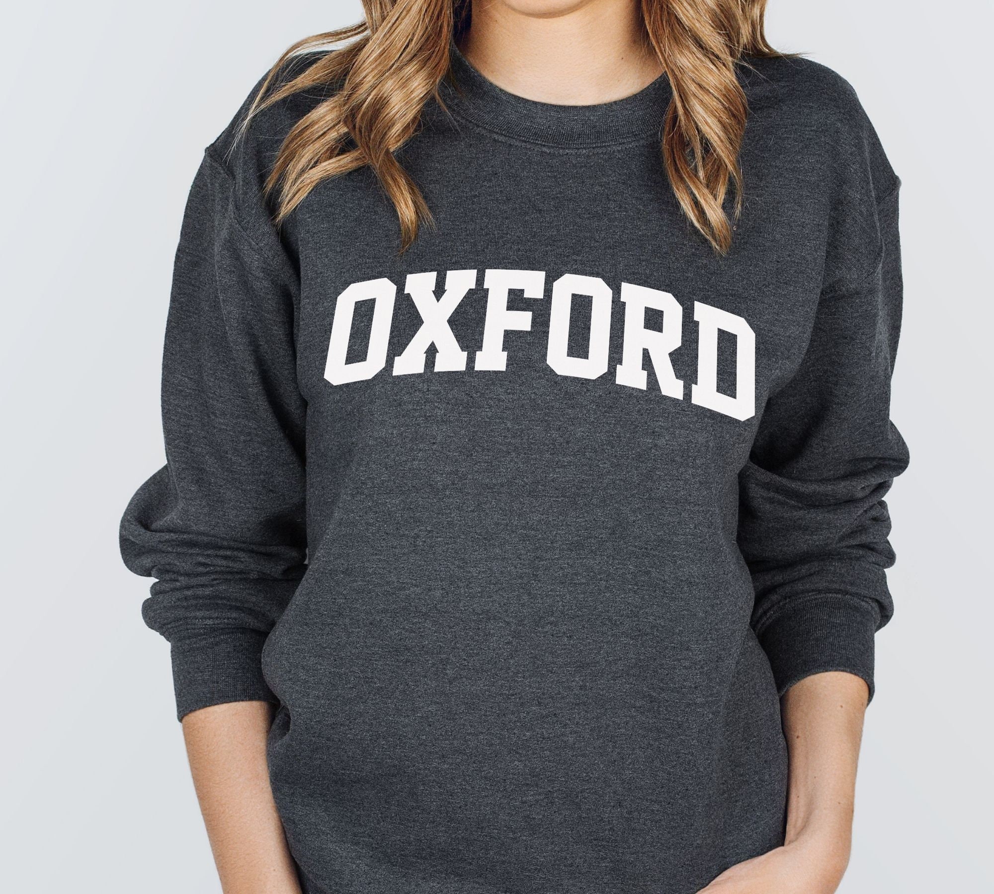 Oxford University Oxford Sweatshirt College Sweater Vintage Hoodie School Pullover Shirt Preppy England Crewneck Unisex Long Sleeve Etsy UK