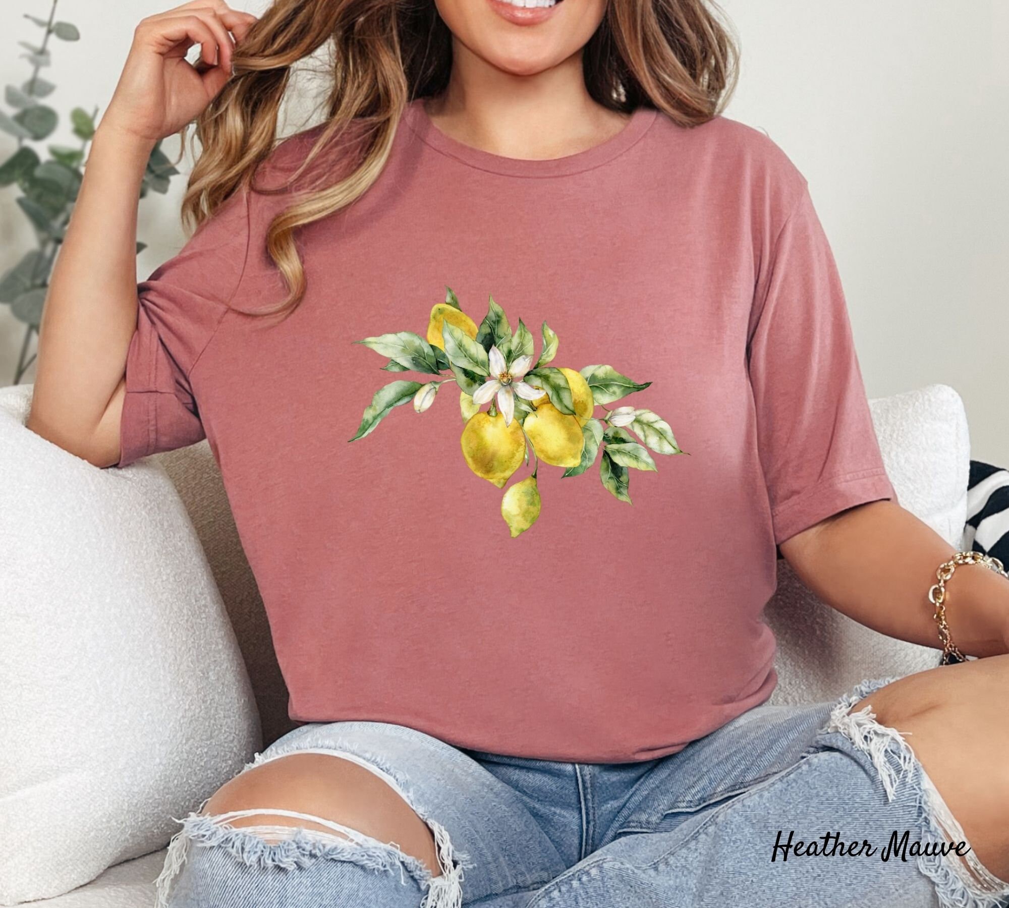 Lemon T-shirt, Fruit Shirt, Lemon Graphic Shirt, Gift for