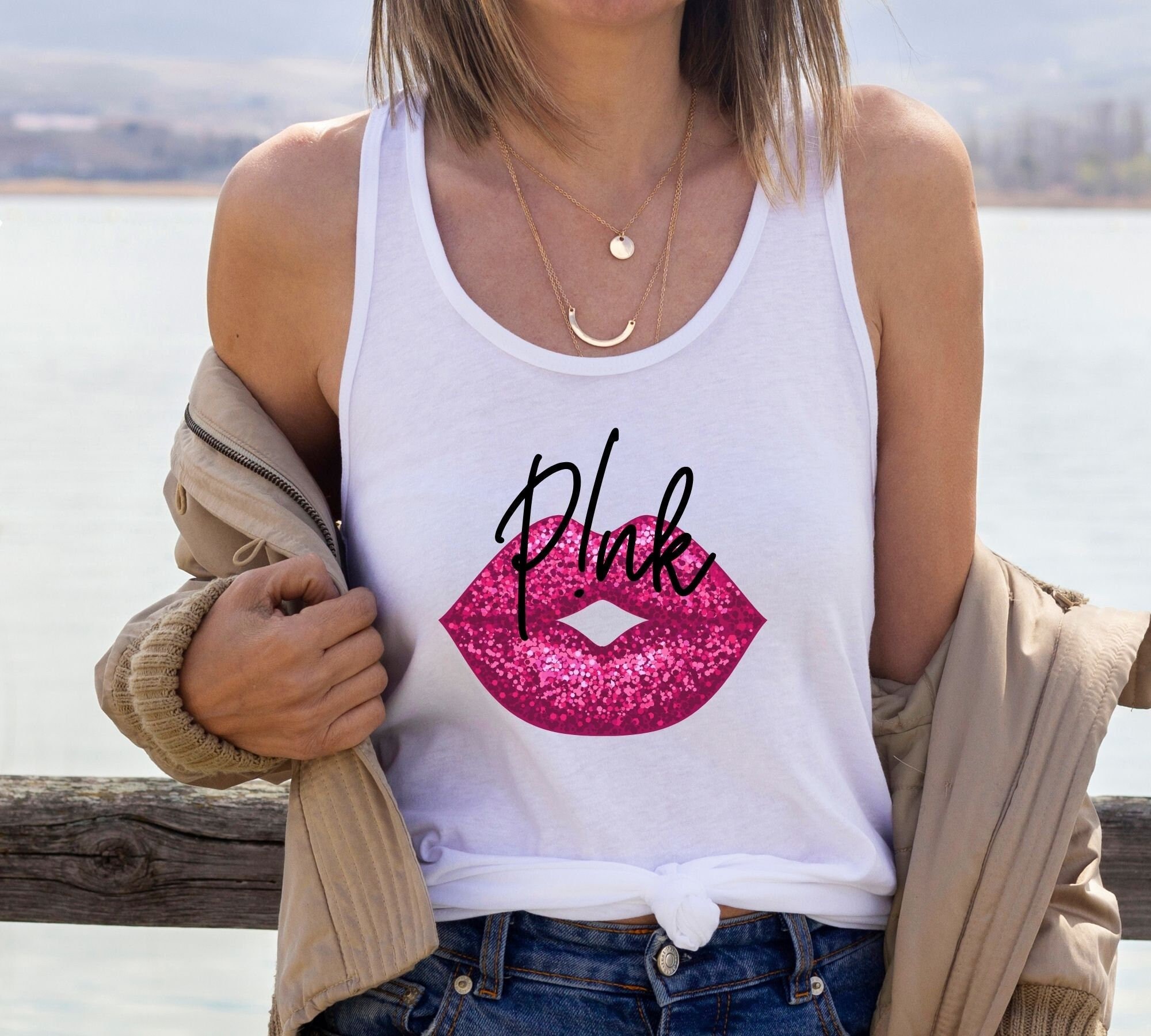 pink concert tank top