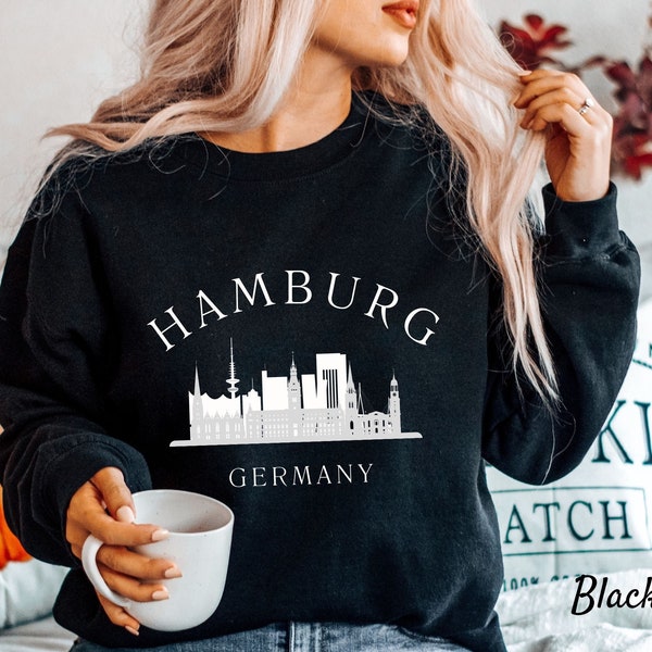 Hamburg Germany Sweater , Hamburg City Germany Pullover, Crewneck Travel Unisex Soft and Comfortable Sweatshirt