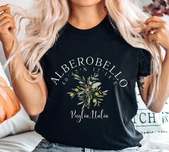 Alberobello Italia T Shirt, Puglia Region Italy T Shirt, Southern 