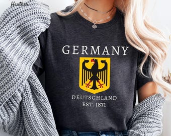 Germany Shirt, German Flag T-shirt, Travel German Gift, Unisex Crewneck T Shirt