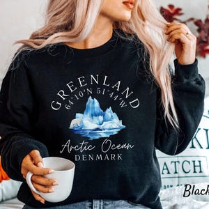 Greenland Sweatshirt, Polar Bear Sweater, Denmark Pullover, Arctic Ocean Sweater,  Unisex Heavy Blend Crewneck