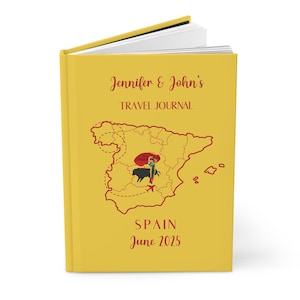 Benutzerdefinierte Spanien Reisejournal, Spanien Journal, Hardcover Journal Matte