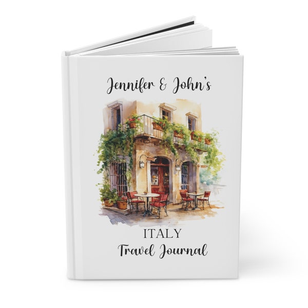 Custom Italy Coast Travel Journal, Italy Vacation Notebook,  Personalized Trip Planner, Hardcover Journal Matte