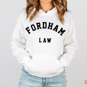 Fordham University Hoodie, Fordham Law University, Student Lawyer Gift Unisex Heavy Blended Hooded Sweatshirt image 3