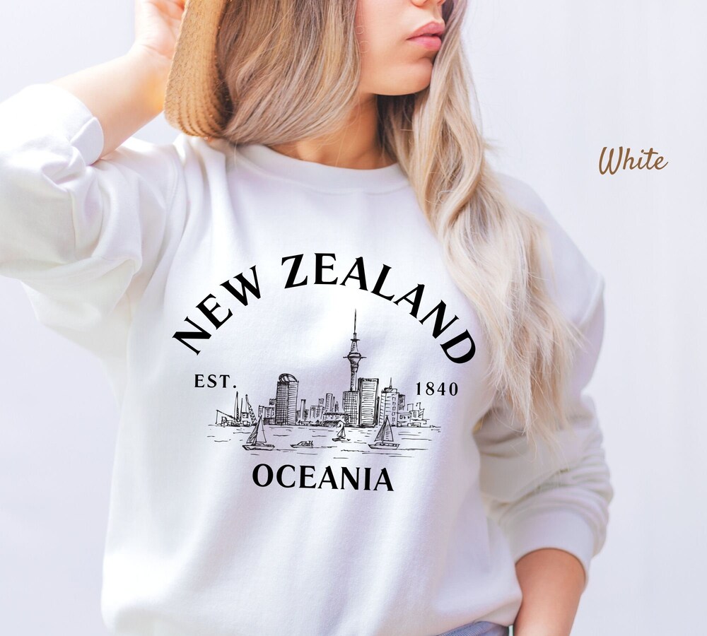 New Zealand Sweatshirt, Auckland New Zealand Pullover, New Zealand Gift, Unisex Long Sleeve Sweater Teebeepro Design Foryou