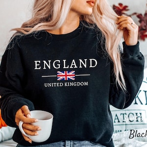 England Sweatshirt, United Kingdom Flag  Unisex Crewneck Sweater