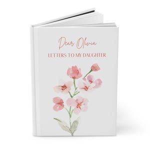 Cartas personalizadas para mi hija, diario personalizado con el nombre de mi querida hija, regalo para niña, diario de tapa dura mate