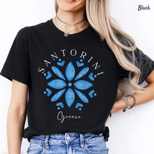 Santorini Greece Shirt Santorini Lover Gift Travel Greece T Shirt  Greece T Shirt Greek Island Styled Shirt, Soft and Comfortable T-Shirt