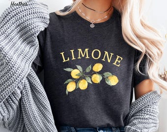 Limone T-shirt, Lemon Shirt, Limone Tshirt, Italian Lemon Inspired Shirt, Amalfi Coast Inspired Shirt, Unisex Soft and Comfortable T- shirt