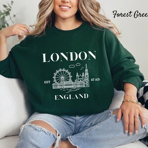 London England Sweatshirt,  UK Sweater, London Lover Gift, London Trip Pullover, Unisex Heavy Blend Crewneck Sweatshirt