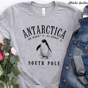 Antarctica Shirt, Antarctica T shirt, Penguin T shirt, South Pole Shirt, Unisex  Travel Crewneck T-shirt