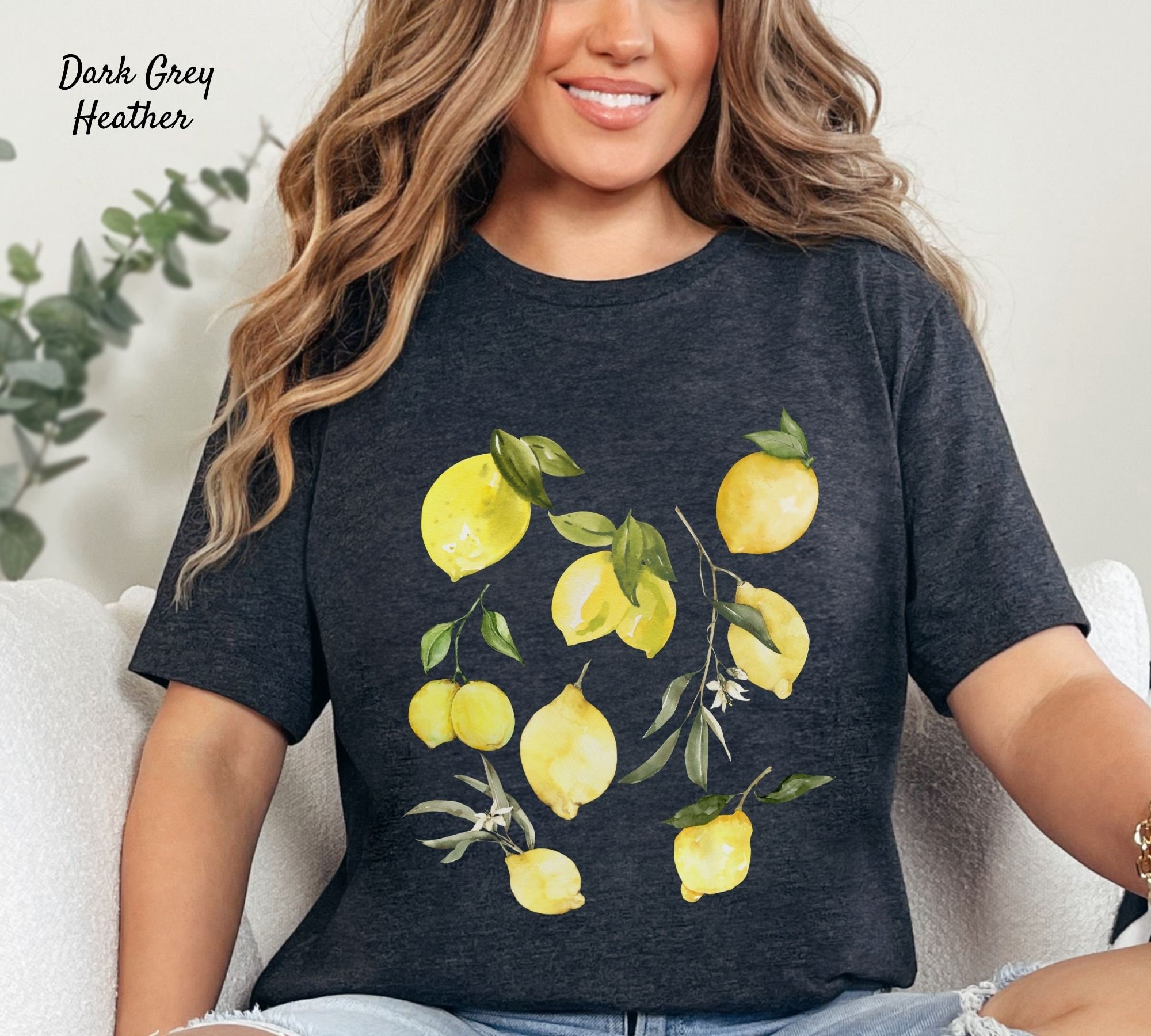 Lemon T-shirt, Fruit Shirt, Lemon Graphic Shirt, Gift for
