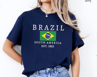 Brazil T Shirt, Brazilian  Flag Shirt, South America Brazil Gift Unisex Soft and Comfortable T Shirt