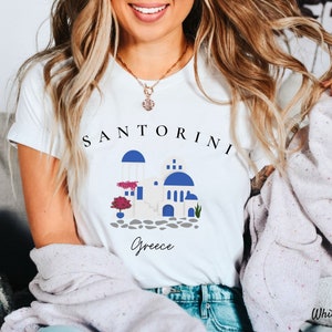 Santorini Greece  Shirt, Greece T Shirt, Greece Gift, Unisex Soft and Comfortable T-Shirt
