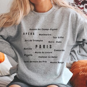 Paris Sweatshirt, Paris Travel, France Sweatshirt, Paris Gift Travel Crewneck, Montmartre Paris Gift Unisex Heavy Blend Crewneck