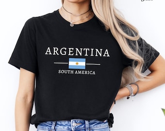 Argentinië T-shirt, Argentinië ronde hals, uniseks zacht en comfortabel T-shirt