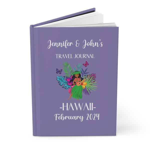 Custom Hawaii Travel Journal, Custom Hawaii Planner,  Vacation Notebook, Travel Hawaii Planner Hardcover