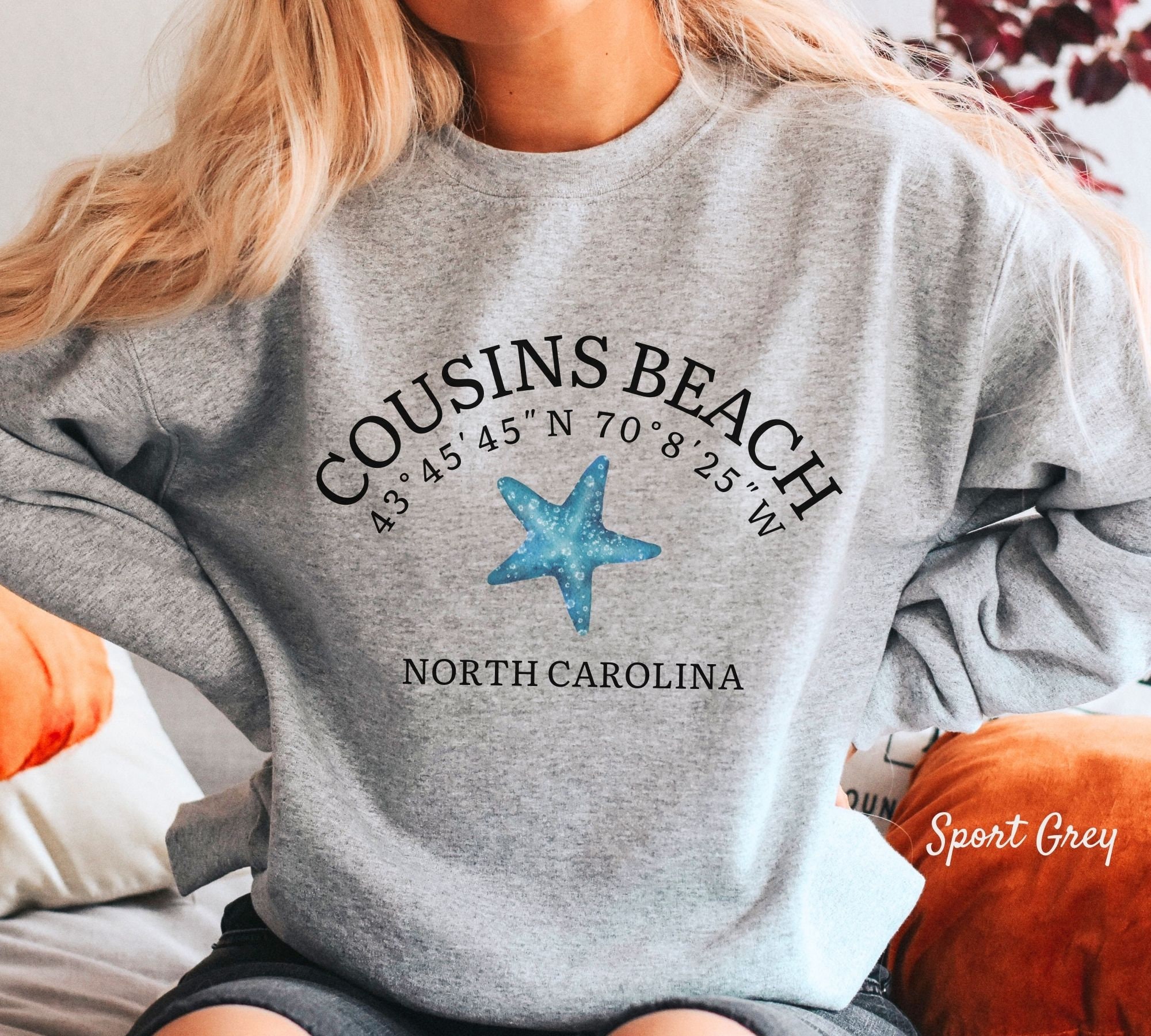 Cousins Beach Sweatshirt Embroidered Cousins Beach Crewneck Family