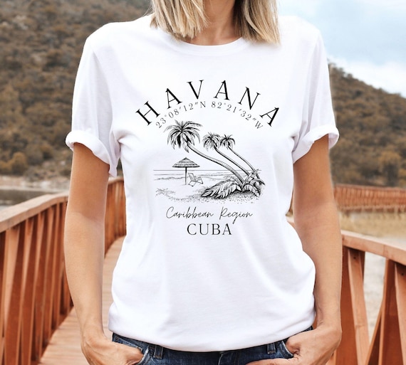 Havana Cuba Shirt, Havana Cuba Beach T Shirt, Unisex Crewneck T