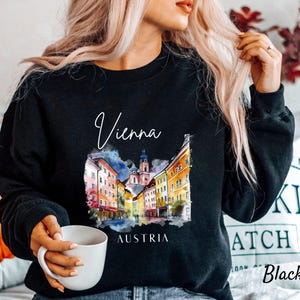 Vienna Austria Sweater, Austria Travel Pullover , Vienna Central Europe Travel Hoodie, Crewneck Unisex Long Sleeve Sweater