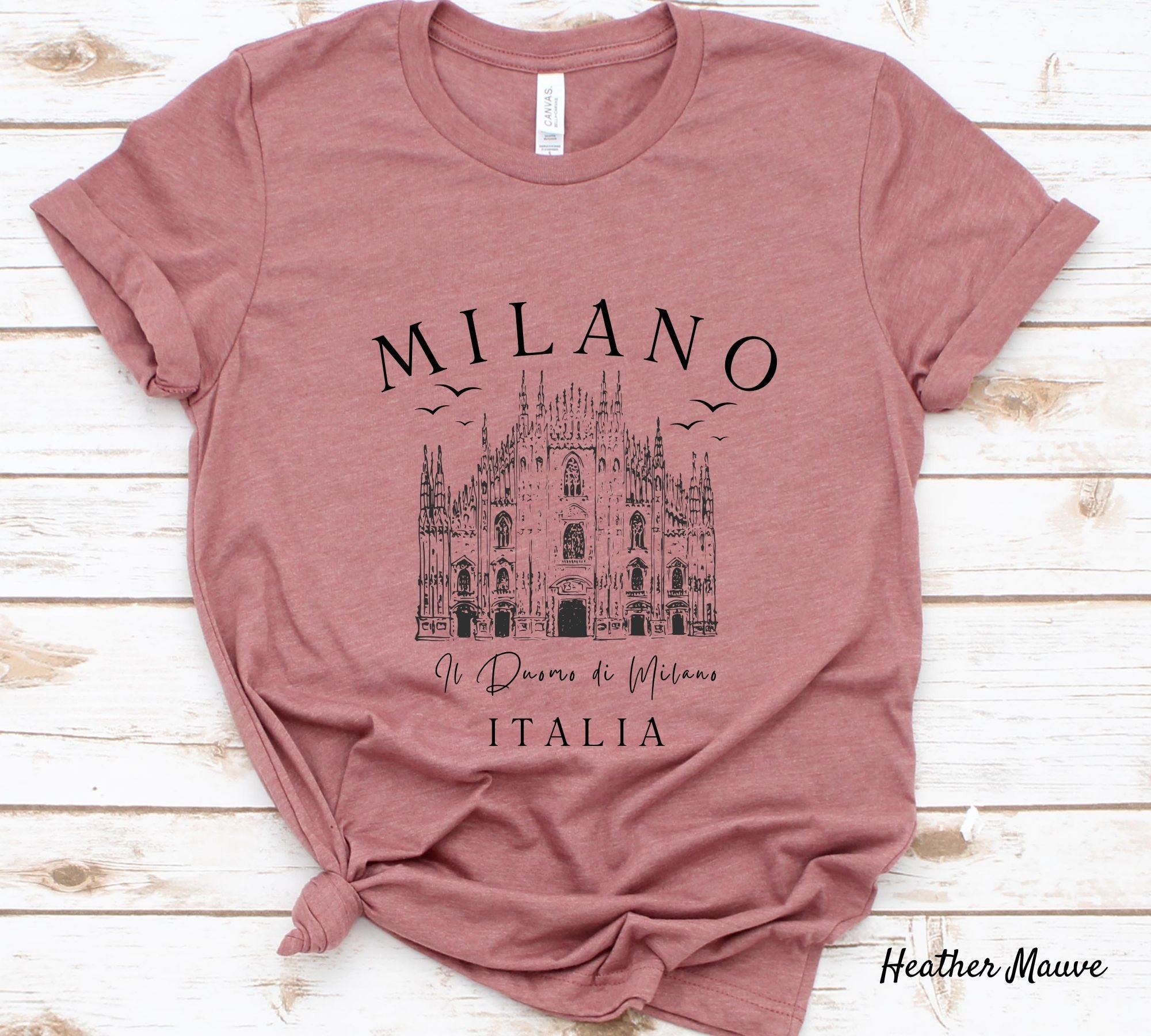 ミラノ イタリア Tシャツ、イタリア旅行 クルーネック ユニセックス 