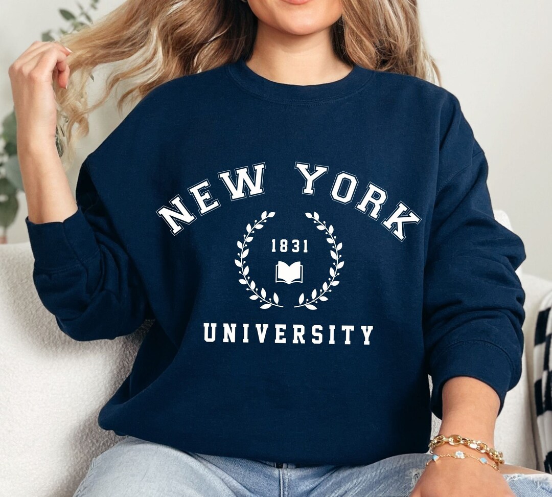 NYU Sweatshirt, NYU Crewneck, New York University, Varsity Pullover