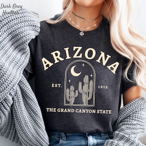 Arizona Tshirt, Unisex Arizona Cactus Shirt Gift, Unisex Crewneck Soft and Comfortable T- shirt