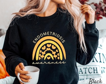 Endometriosis Awareness Sweatshirt, Unisex Crewneck Sweater