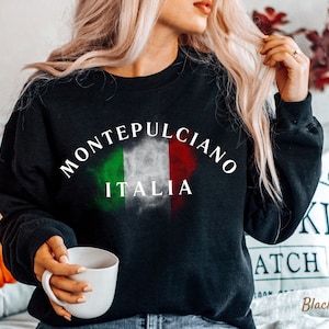 Italy Sweater, Montepulciano Siena Tuscany  Italy  Sweatshirt , Tuscany Italy Unisex Heavy Blend Crewneck Sweatshirt