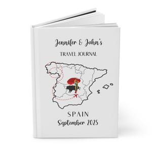 Benutzerdefinierte Spanien Reisejournal, Spanien Journal, Hardcover Journal Matte