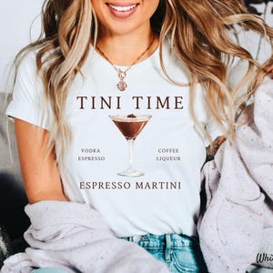 Espresso Martini Cocktail T Shirt, Tini Time, Espresso Shirt, Unisex Cocktail Fan Crewneck T Shirt