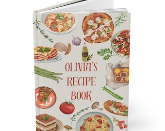 Aangepast receptenboek, keukenreceptendagboek, familiekookboek, dagboek met harde kaft