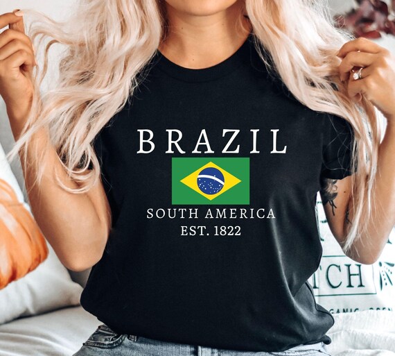 ブラジルTシャツ、ブラジル国旗シャツ、南米ブラジルギフト、ユニ