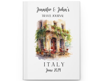 Custom Italy Travel Journal, Italy Vacation Notebook,  Personalized Trip Planner, Hardcover Journal Matte