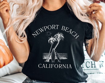 Newport Beach T Shirt, Newport Beach California, California Beach Tshirt, Surf Lover Shirt, Unisex Crewneck T Shirt