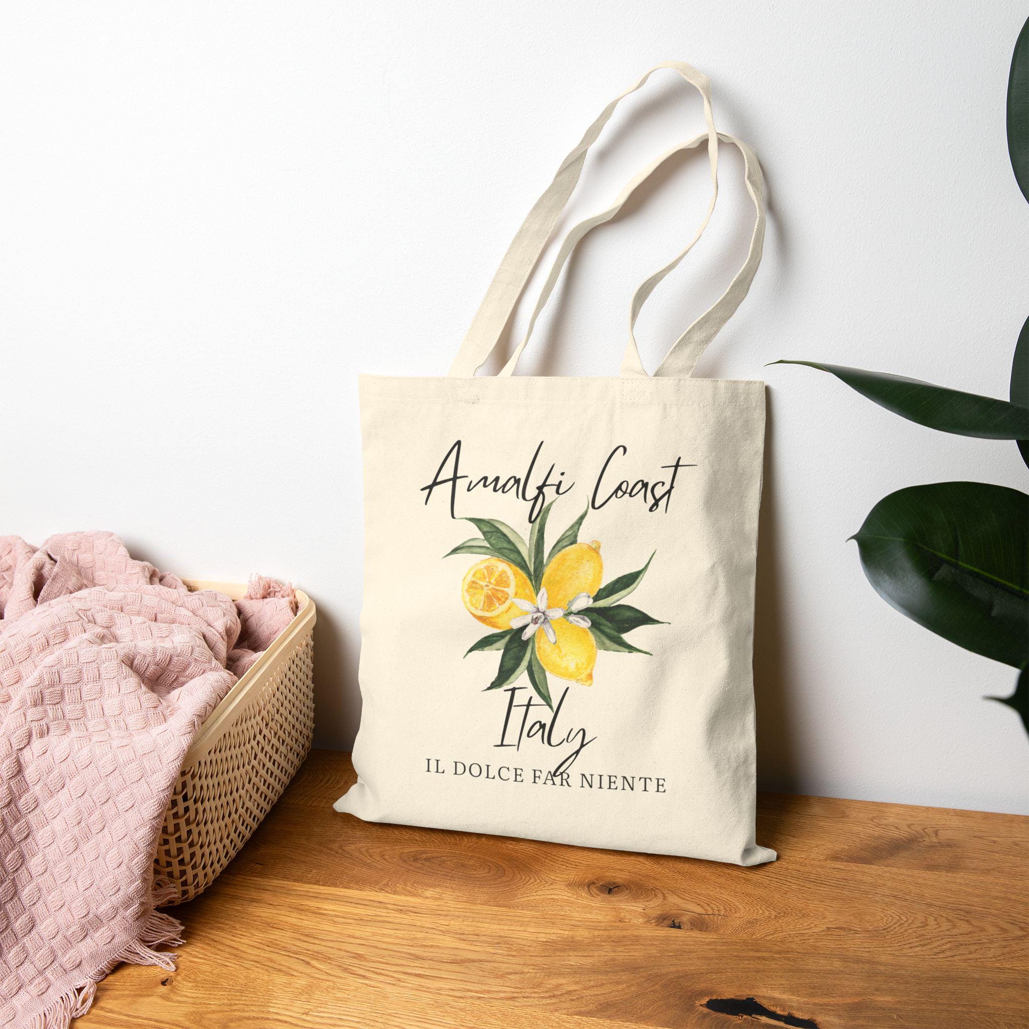 Amalfi Coast Italy Lemon Bag,bachelorette Party Beach Tote, Summer