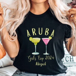 Custom Aruba Trip Shirt, Aruba Girls Trip Aruba Bachelorette Party Shirt, Aruba Group Trip Tshirt, Unisex Aruba Squad Shirt