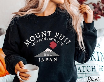 Japan Mount Fuji Japan Sweatshirt, Japan Sweather, Travel Japan Keepsake, Unisex Heavy Blend Crewneck Sweatshirt