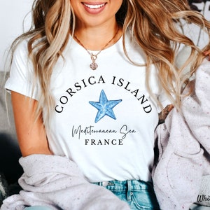 Corsica T Shirt,  Corsica Island TShirt, Travel Corsica France T-Shirt , Corsica France Gift, Unisex Crewneck Shirt