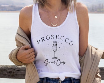 Prosecco Tank Top, Prosecco Lover Gift, Prosecco Please, Women's Ideal Racerback Tank