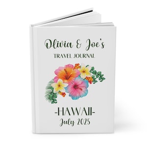 Custom Hawaii Travel Journal, Custom Hawaii Planner,  Vacation Notebook, Travel Hawaii Planner Hardcover